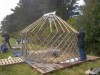 Putting up a yurt Putting up a yurt